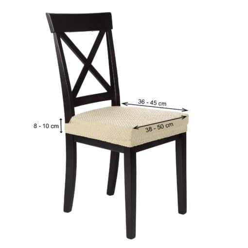 Sitzbezug Luna hochwertige Stretch Schoner für Stuhlsitze mit Gummiband,  weich und pflegeleicht, auch in 4/6/10 Sets - SCHEFFLER-HOME